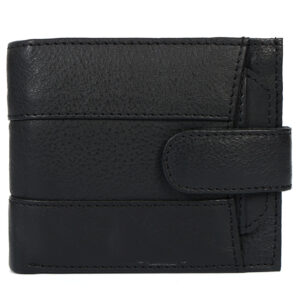 Elegant Black Genuine Leather Wallet – Compact and Stylish