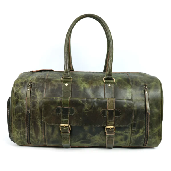 S2M Classic Green Duffle Bag Perfect for Weekend Getaways