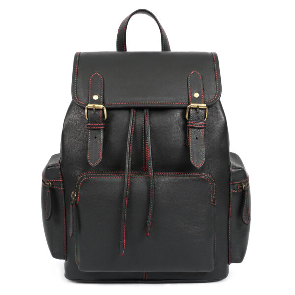 Handmade Black Leather Backpack Leather School And Office Backpack